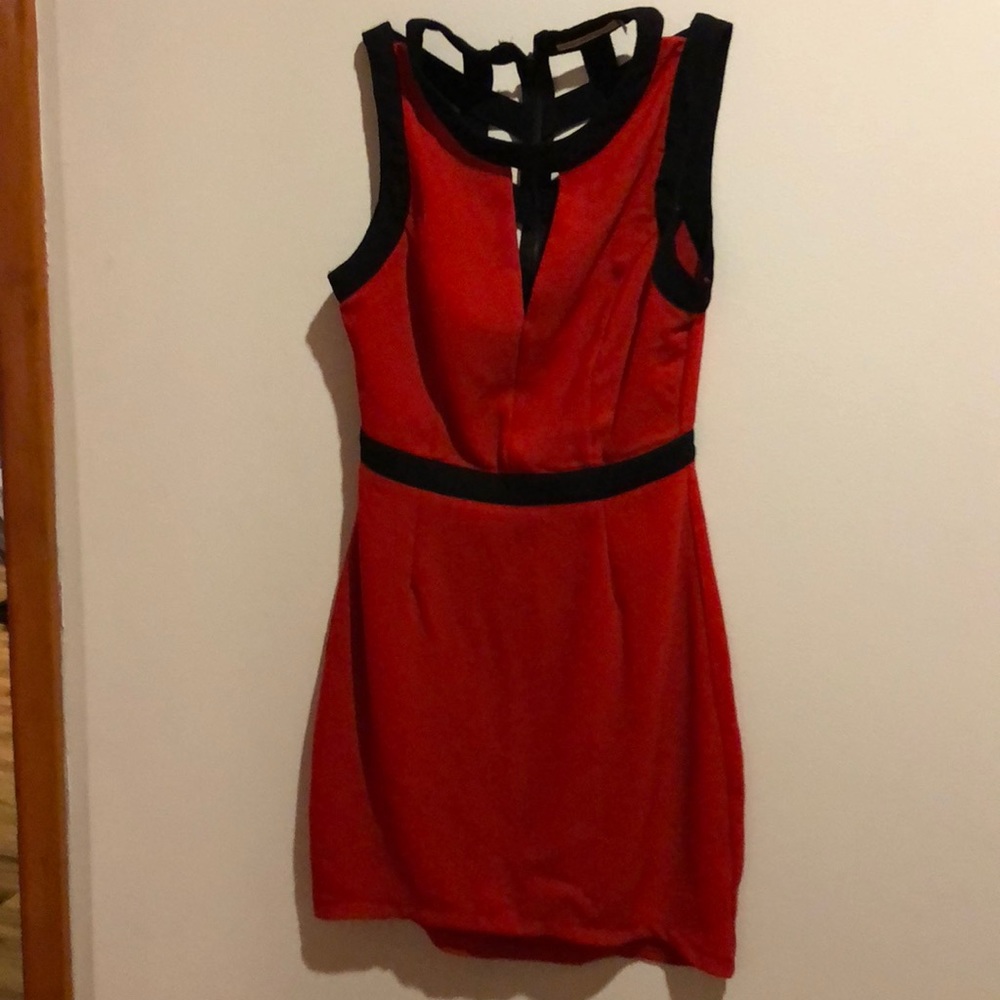 Red  and black dress. Size small